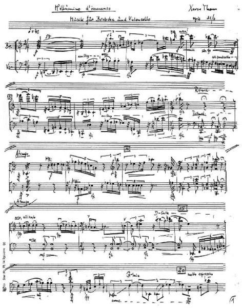 Manuskript xpt 043. M’ILLUMINO D’IMMENSO | Viola, Violoncello von Xaver Paul Thoma