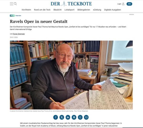 Zeitungsausschnitt: Artikel von Florian Stegmaier im Teckboten