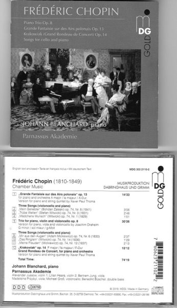 CD: xpt 190 - GRANDE FANTAISIE für Klavier und Streichquintett von Xaver Paul Thoma