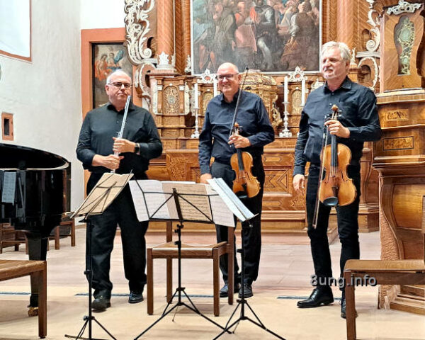 Peter Stöhr, Frank Schilli und Rolf Schilli in der Klosterkirche Haslach